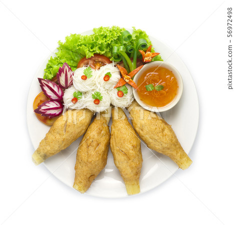 Vietnamese Shrimp Deep Fried on Sugarcane Stick 56972498