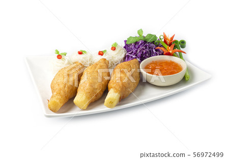 Vietnamese Shrimp Deep Fried on Sugarcane Stick 56972499