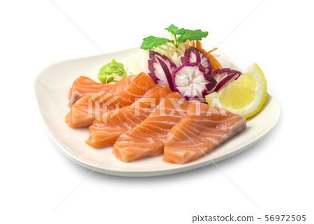 Salmon sashimi Japanese food style appetizer 56972505