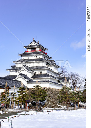 Tsuruga castle in winter Tsuruga castle in winter 56972834