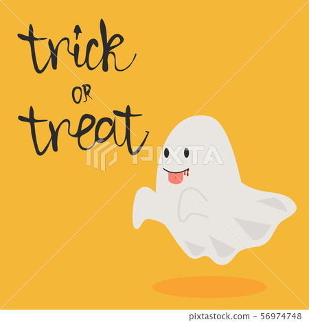 halloween ghost vector with tongue 56974748