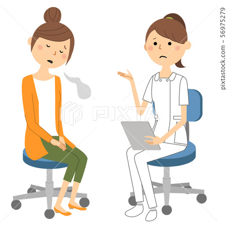 Nurse interview explanation - Stock Illustration [56975279] - PIXTA