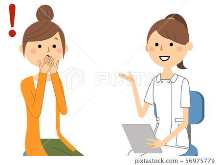 Nurse interview explanation - Stock Illustration [56975779] - PIXTA