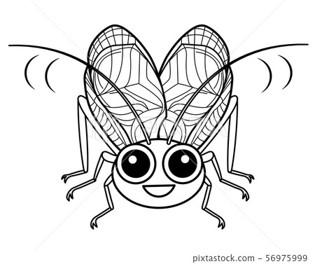 Suzumushi character coloring illustration clipart 56975999