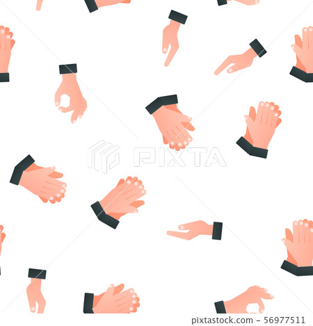 Gesture Elements Vector Seamless Pattern Gesture Elements Vector Seamless Pattern 56977511