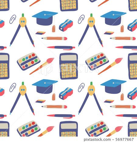 Back to school seamless pattern 56977667