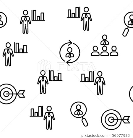 HR Human Resources Seamless Pattern Vector 56977923