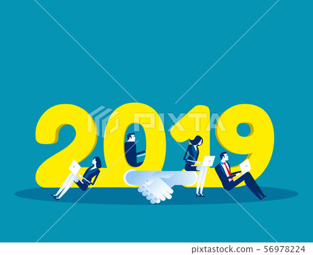 2019 Growth and success. Concept business vector 56978224