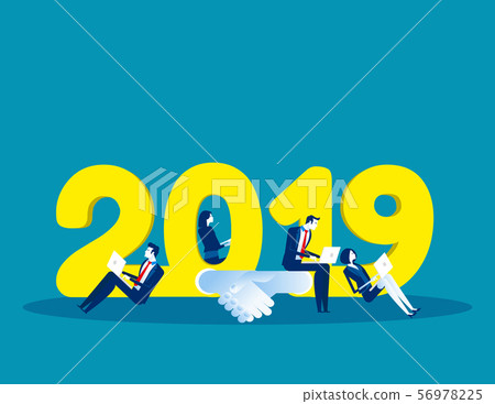 2019 Growth and success. Concept business vector 56978225