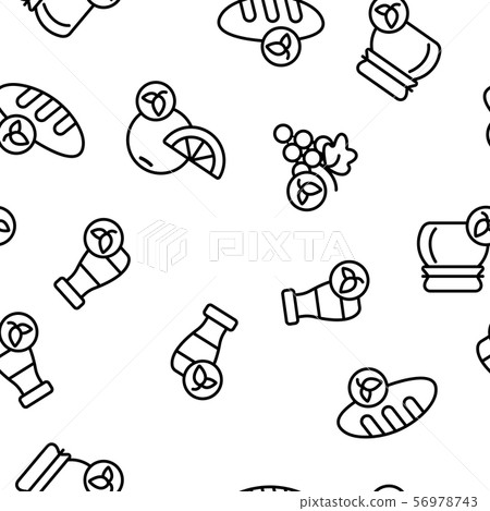 Organic Foods Vector Seamless Pattern Organic Foods Vector Seamless Pattern 56978743