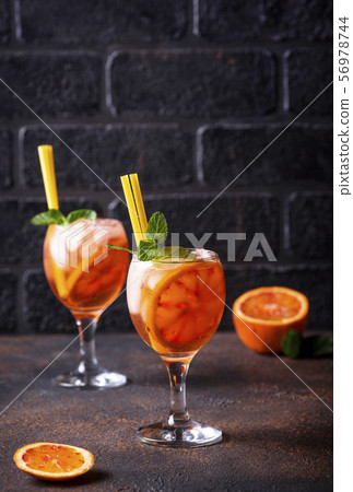 Aperol spritz, Italian cocktail with orange Aperol spritz, Italian cocktail with orange 56978744