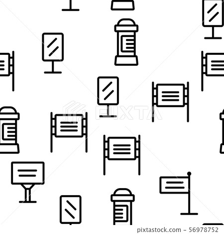 Outdoor Advertising Seamless Pattern Vector 56978752