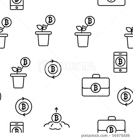 ICO, Bitcoin Vector Seamless Pattern 56978886