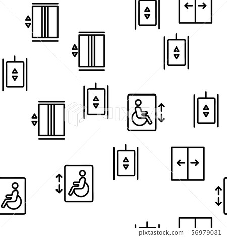 Passenger Elevator, Lift Vector Seamless Pattern Passenger Elevator, Lift Vector Seamless Pattern 56979081
