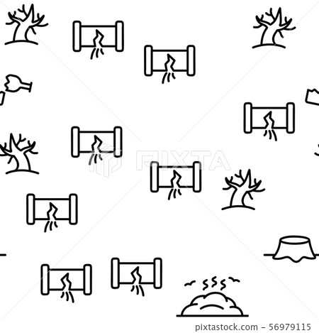 Pollution of Environment Vector Seamless Pattern 56979115