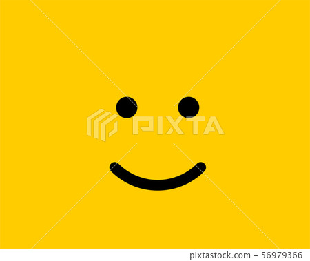 Emoji smile icon vector symbol on yellow Emoji smile icon vector symbol on yellow 56979366