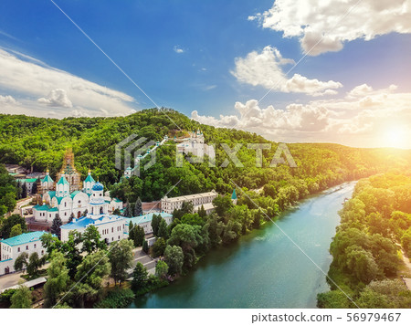 Svaytogorsk lavra ancient monastery hills 56979467
