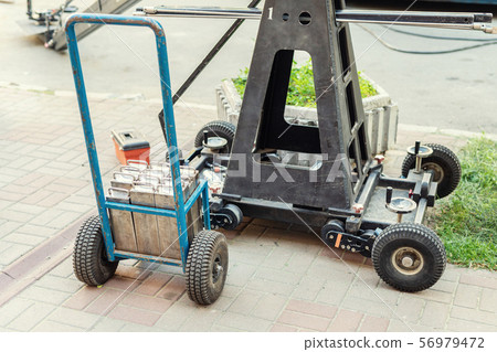 Big camera crane steel counterweight balance. Big camera crane steel counterweight balance. 56979472