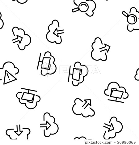 Cloud Service Seamless Pattern Vector Cloud Service Seamless Pattern Vector 56980069