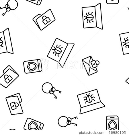 Cyber Security Vector Seamless Pattern 56980105