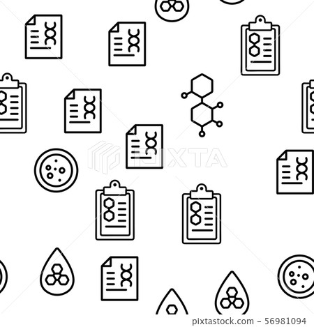 Biomaterials, Medical Analysis Vector Seamless Pattern 56981094