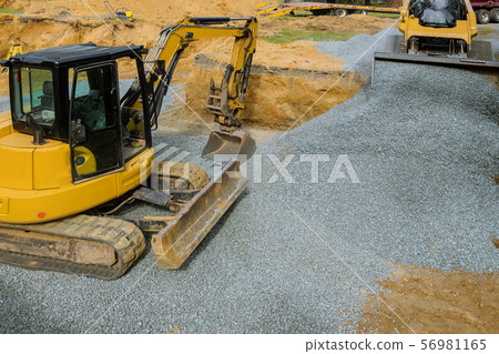 Excavation backfilling stone of foundation Excavation backfilling stone of foundation 56981165