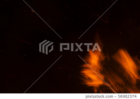 The movement of the flames in the dark 56982374