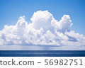 Blue sky and clouds and the sea 56982751