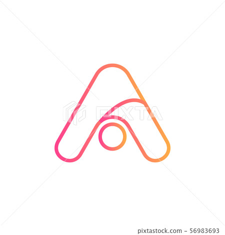Initial a graphic design template vector isolated - Stock Illustration ...