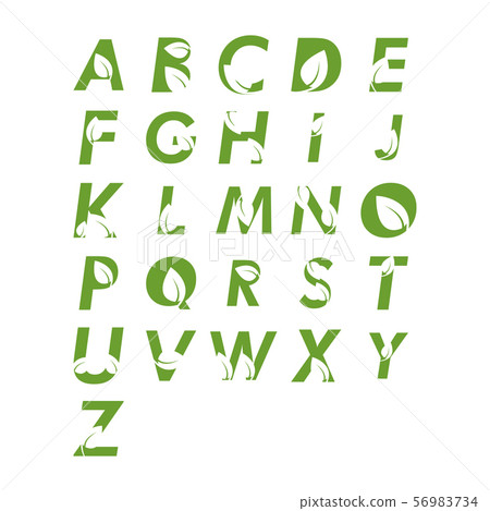 Alphabet leaf graphic design template vector 56983734