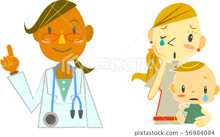 Doctor and parent and child 56984084