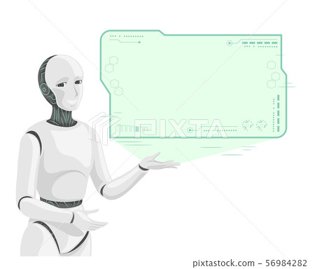 AI Robot Screen HUD Interface Illustration - Stock Illustration ...