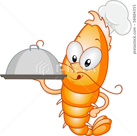 Mascot Shrimp Chef Illustration 56984355