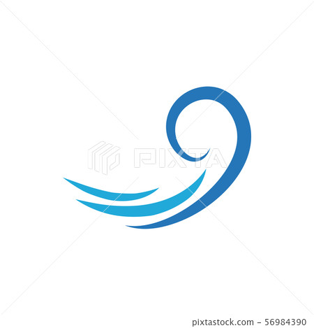 Wave graphic design template vector isolated - Stock Illustration ...