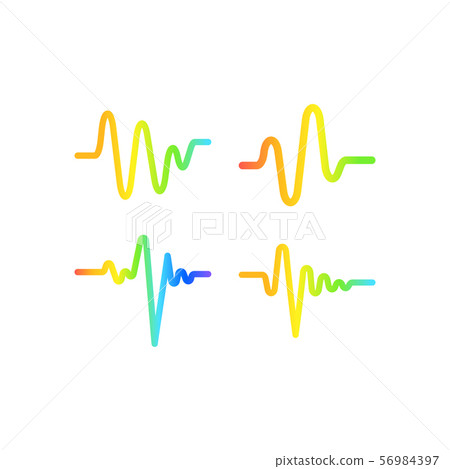 Sound wave graphic design template vector isolated - Stock Illustration ...