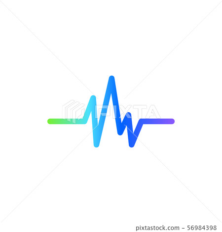 Sound wave graphic design template vector isolated - Stock Illustration ...