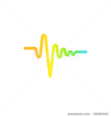 Sound wave graphic design template vector isolated - Stock Illustration ...
