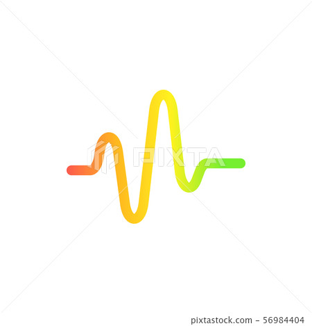 Sound wave graphic design template vector isolated - Stock Illustration ...