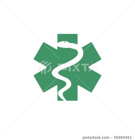 Medical snake graphic design template vector 56984561