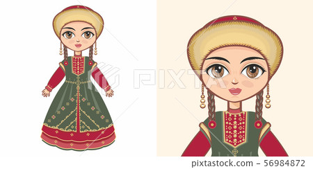 Bashkir girl in national costume Bashkir girl in national costume 56984872