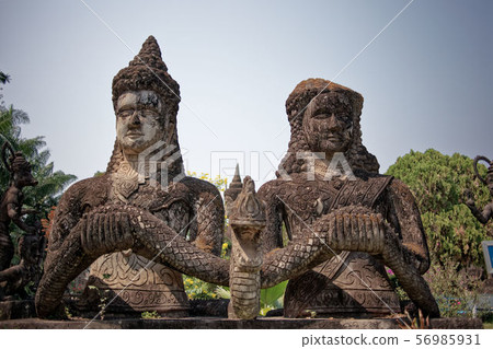Laos Vientiane: Buddha Park (Shen Quang) Sculpture, Buddha statue, Xieng Khuan 56985931
