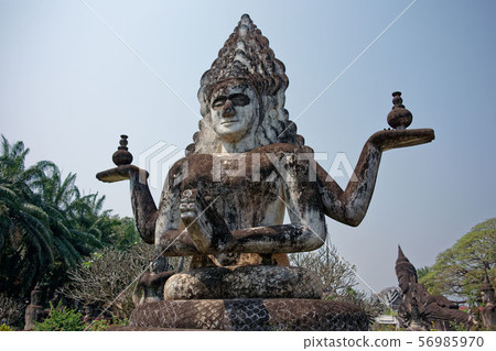 Laos Vientiane: Buddha Park (Shen Quang) Sculpture, Buddha statue, Xieng Khuan 56985970