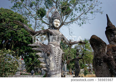 Laos Vientiane: Buddha Park (Shen Quang) Sculpture, Buddha statue, Xieng Khuan Laos Vientiane: Buddha Park (Shen Quang) Sculpture, Buddha statue, Xieng Khuan 56985987