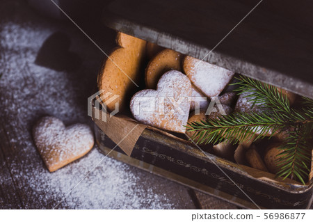 ginger cookies in the form of hearts ginger cookies in the form of hearts 56986877