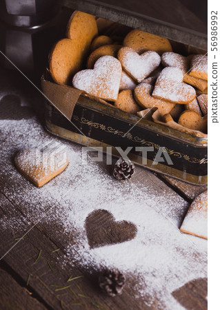 ginger cookies in the form of hearts ginger cookies in the form of hearts 56986992