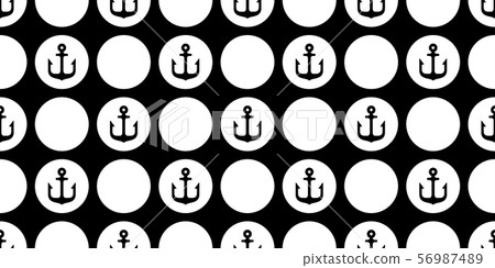 Anchor seamless pattern vector boat pirate helm... - Stock Illustration ...