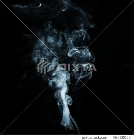 Abstract white smoke effect isolated on black 56988062