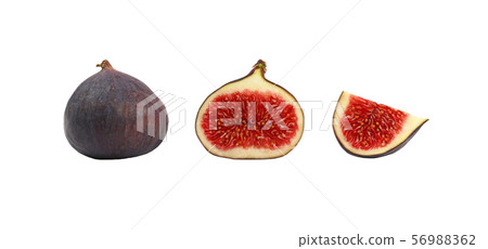 Close up ripe fig fruits isolated on white Close up ripe fig fruits isolated on white 56988362