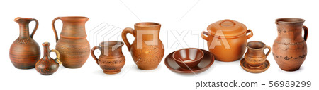 Set of old ceramic pot - kitchen retro equipment Set of old ceramic pot - kitchen retro equipment 56989299