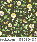 Watercolor floral pattern 56989435